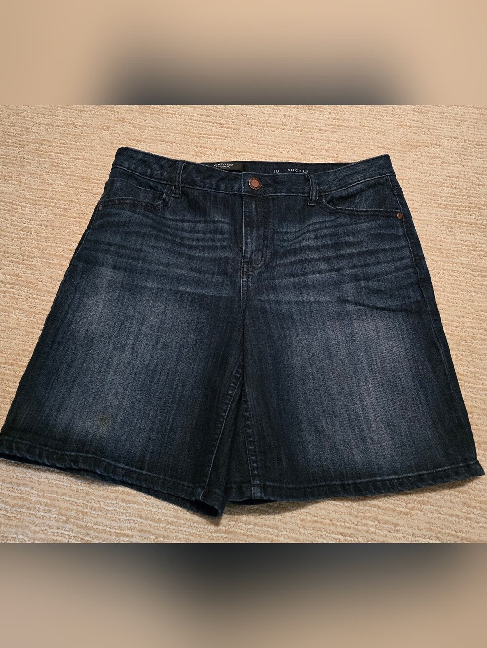 Simply Vera Vera Wang Dark Blue Denim Mid-Rise Shorts